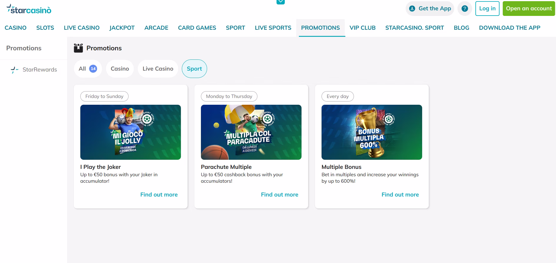 StarCasino Sport Bonus